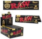 Full Box Sealed - Raw Black Classic King Size  wide  Rolling Papers - 50 Packs