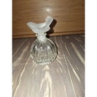 Vintage Sasaki Crystal Perfume Bottle With Frosted Glass Bird Topper 