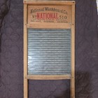 Vintage Orig Atlantic National Washboard Co  No  510 Wood And Ribbed Glass  gift
