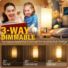 Bedside Table Lamp With Usb Port - Touch Control For Bedroom Wood 3 Way Dimma   