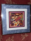 Huichol Art With Yarn framed  14x14     yarn Art 7 5x8    