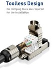 4x Cat8 Rj45 Network Lan Ethernet Shielded Plug Connector 2000mhz Toolless