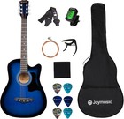 38   Right-handed Blueburst Acoustic Guitar Set Including Strap   Cleaning Tools