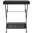 Vidaxl Folding Tea Table Vintage Style Metal Black Side Accent Foldable Table