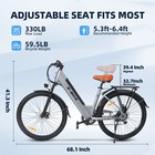 750w Ebike 26  Electric Bike Bicycle Commuter Tire Mountain E-bike Grey 2025