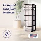 Homz 6-drawer Plastic Bedroom   Closet Organizer Storage  Clear black Frame