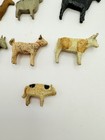 Lot Of 10 Antique German Erzgebirge Carved Wood Animals Miniature Toys