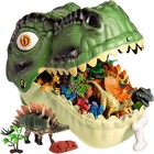 46 Pcs Dinosaur Toy Set Figurines Kids Toy Gift With Storage Box