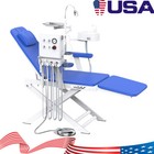 Dental Portable Folding Chair   Led Light Turbine Unit 4hole  doctor Stool