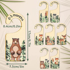 8 Pcs Baby Closet Size Dividers Woodland Design Hanging Wooden Baby Closet Organ