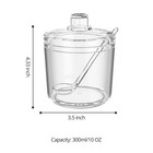 Quald Sugar Container With Lid And Spoon sugar Bowl Acrylic Jar For Coffee Ba   