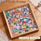 Diy Wooden Cat Puzzle Frame Jigsaw Puzzle Decor Kit For Cat Lover no Pens 