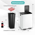 16 Gallon   2x30l  Stainless Steel Trash Can  Kitchen Trash Bin W dual Removable