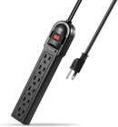 6-outlet Surge Protector Power Strip 2-pack  900 Joules  4-foot Extension Cord
