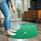 Golf Putting Mat 3-hole Practice Green Artificial Turf For Indoor Home Training