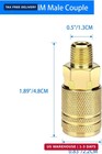 2 Packs 1 4  Npt M-style Quick Connect Air Hose Fittings  High Flow Industrial B