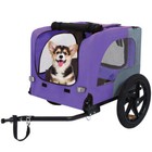 Foldable Dog cargo Carrier Cart For Bicycles  Purple 16-inch 