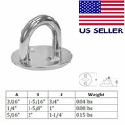 Stainless Steel 304 Round Pad Eye Plate 1 4  Marine Boat Rigging Wire Cable