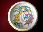 Langenthal Swiss Porcelain Childs Bowl With Colorful Pink Alligator And Giraffes