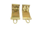 Mesh Wrap Cuff Links Gold Tone Vintage Formal Wear Shirt Accessory Grom Gift