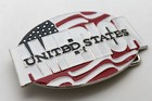 New Men Women Belt Buckle Fashion Silver Metal Usa Flag United States Of America