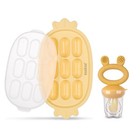 Baby Fruit Food Feeder   Silicone Nibble Tray Combo - Bpa Free  Breastmilk Popsi