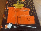 Vintage Nos Vera Neumann Linen Tea Towel Coffee Beans And Grinder Orange Brown