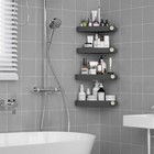 Shower Caddy Corner  4 Pack Adhesive Corner Shower Shelves For Bathroom Organ   