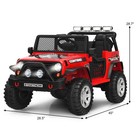 Costway 12v Kids Ride On Truck Remote Control Electric Car W lights music Red