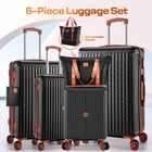 Luggage Sets 3 6 Piece  Abs pc Hard Shell Suitcases   Wheels  Tsa Lock carry On 