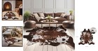 Quality Cowhide Rug Classic Tricolor Large 4 6 X 5 2 Ft Living Room Decor Brown