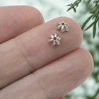 Silver 5mm Talavera Star Bead Caps  10-pack Tierracast Premium Jewelry Findings
