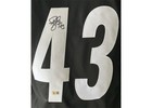 Troy Polamalu Signed Pittsburgh Black Football Jersey  beckett 