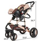 Buggy Infant Travel 3 In 1 Pushchair Foldable Luxury Baby Stroller With Car Seat