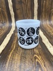 1970s Milk Glass Horoscope Zodiac Astrology Symbols Mug Vintage