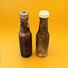 Vintage Trophy Glass Beer Bottle Salt   Pepper Shakers