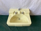 Vintage 22x18 Mid Century Citrus Yellow Crane Drexel Old Bath Wall Sink 460-25e