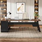 78   L-shaped Executive Desk  Large Modern Office Computer Desk With Drawers