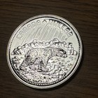 1980  1 Canada Polar Bear Silver Dollar No Caps No Box No Coa