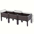 Rectangle Raised Garden Bed Planter Box Flower Vegetables Planting 120 40 38cm
