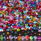 636pcs Glass Beads For Jewelry Making - Colorful Rainbow Craft Crystal Beads   