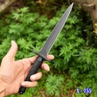 Tactical Fixed Blade Double Edge Dagger Powder Coated Blade Knife With Sheath
