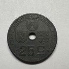 1942 Belgium 25 Centimes - Beautiful Coin -  b-025