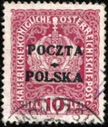 Poland 1919 Poczta Polska Overprinted On Austria 1916 Stamp Scott  44 No Gum 219