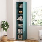 71  Tall Narrow Bookcase Bookshelf For Living Room 6-tier Wood Storage Cube