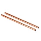 Reusable 100  Copper Drinking Straws 8      Set Of 2     Solid Metal Cocktail Straws