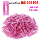 400pcs 16-22 Awg Gauge Red Heat Shrink Butt Wire Connectors Crimp Terminals Usa