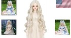 Miss U Hair 1 4 Bjd Wig - Luxury Long Curly Blonde Doll Hair For All Seasons
