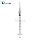 10-100pc 1ml Injection Syringe With Cap Free Gray Tips Individually Sterile Pack