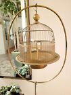 Antique 1920s Hendryx Brass Wire Hanging Dome Bird Cage New Haven  Conn U s a 
